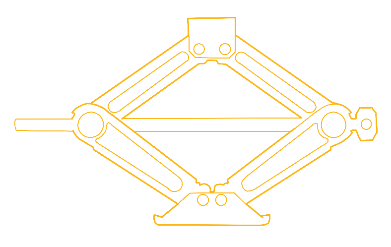 line art of car jack